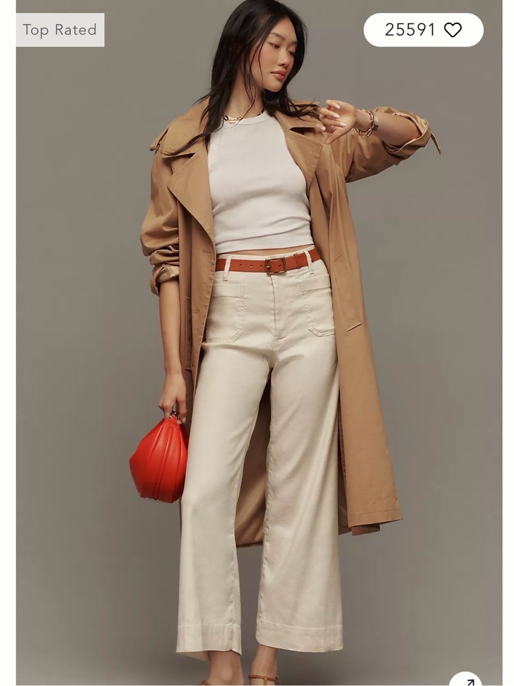 Maeve Anthropologie Colette Linen Stretch High-Rise Wide-Leg Pants Chalk White